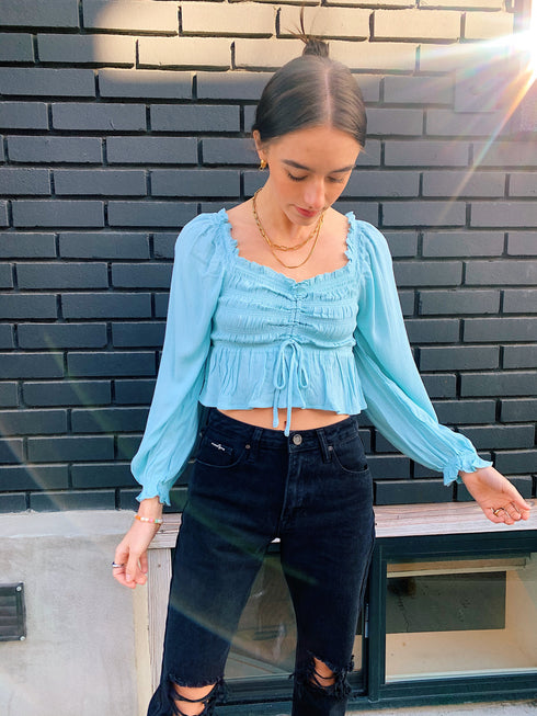 Never Ending Summers Top// Blue
